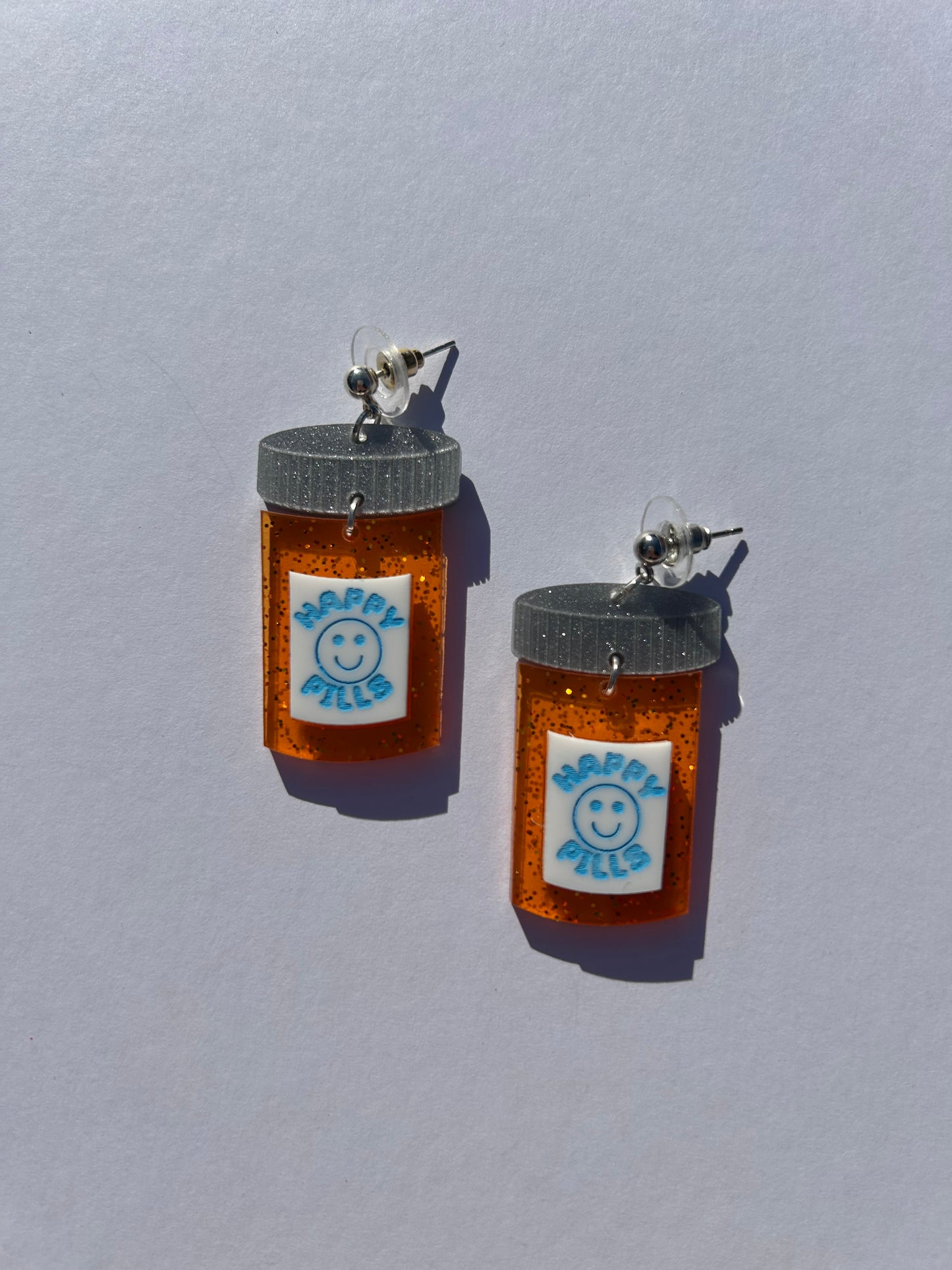 Happy Pills Acrylic Earrings