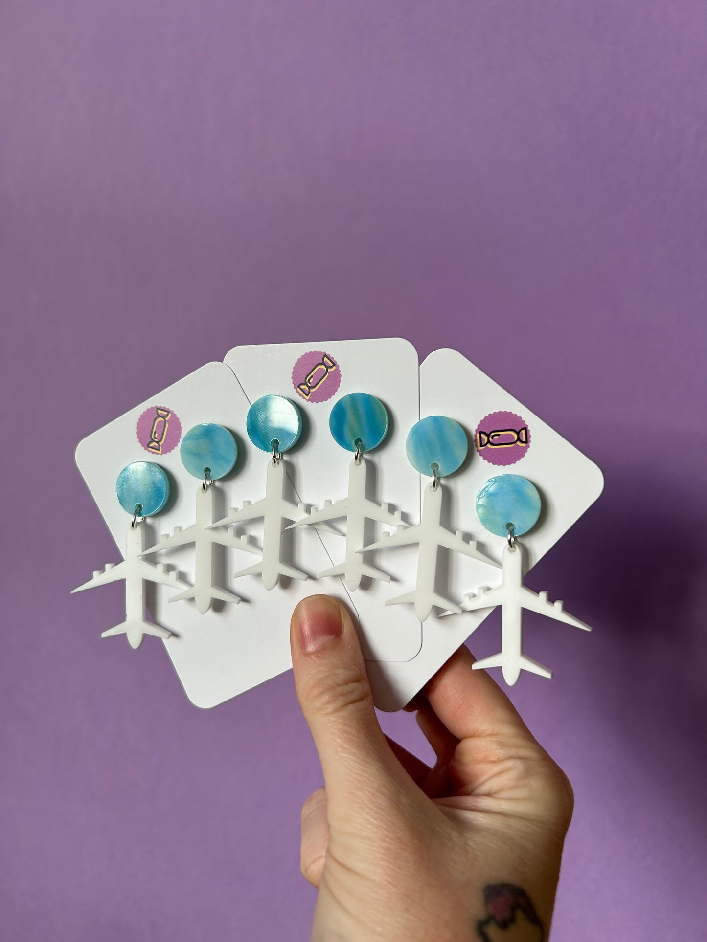 Airplane Acrylic Earrings