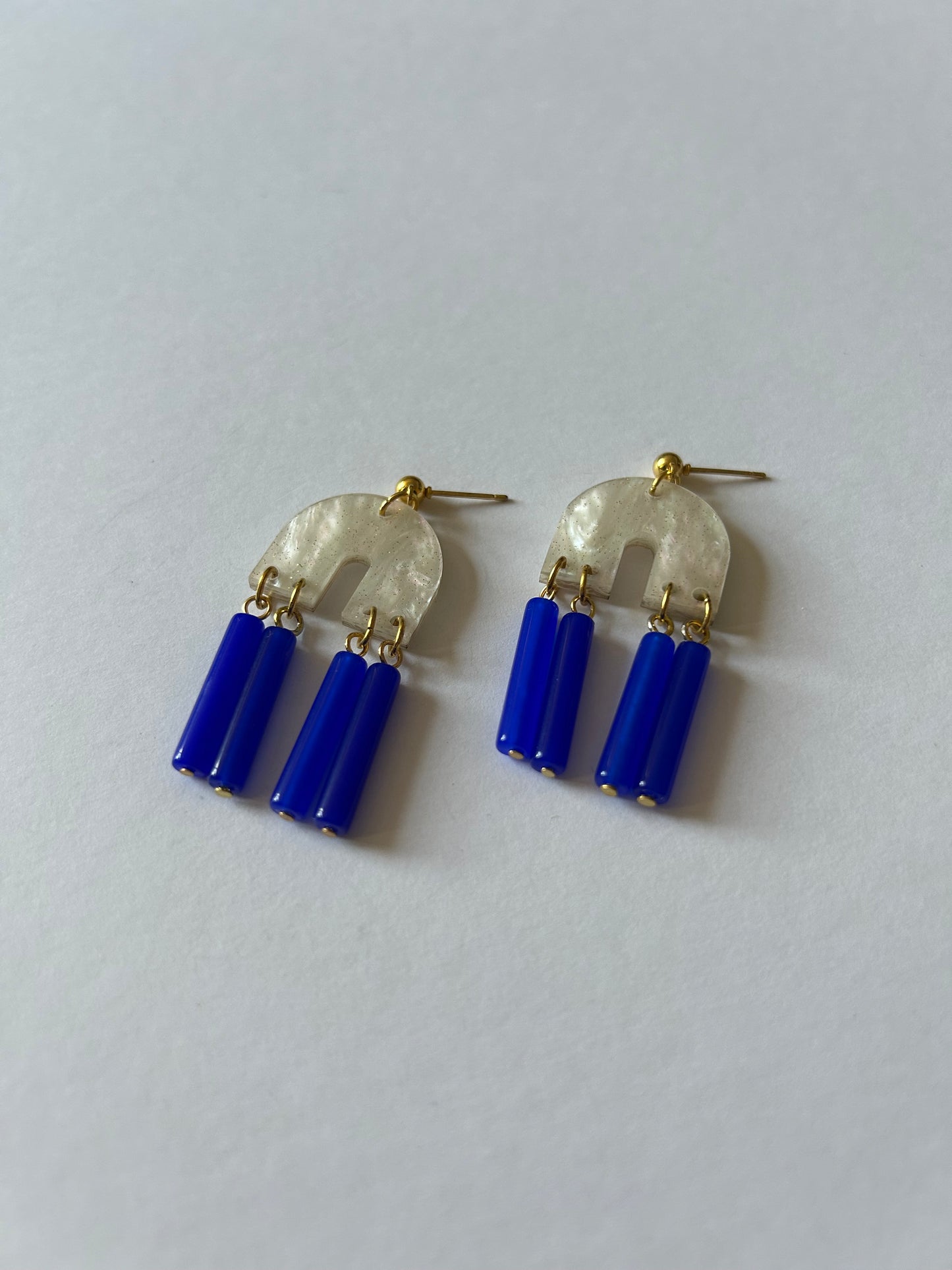Greek Mini Marble Arch Earrings