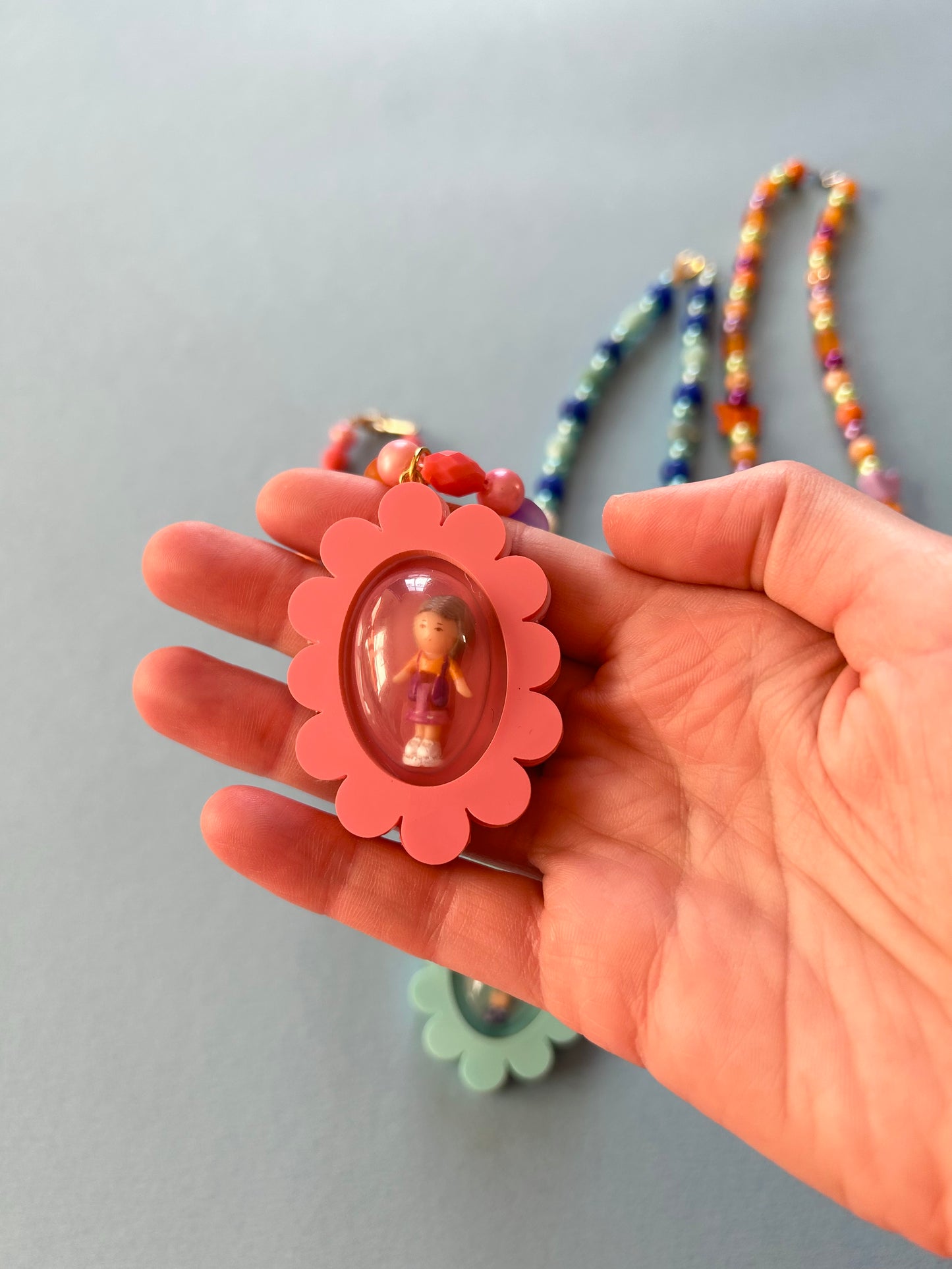 Polly Pocket Locket Beaded Necklaces