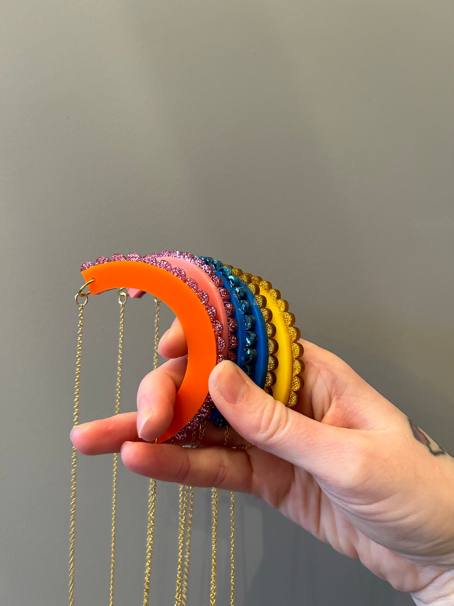Frilly Arch Acrylic Necklaces