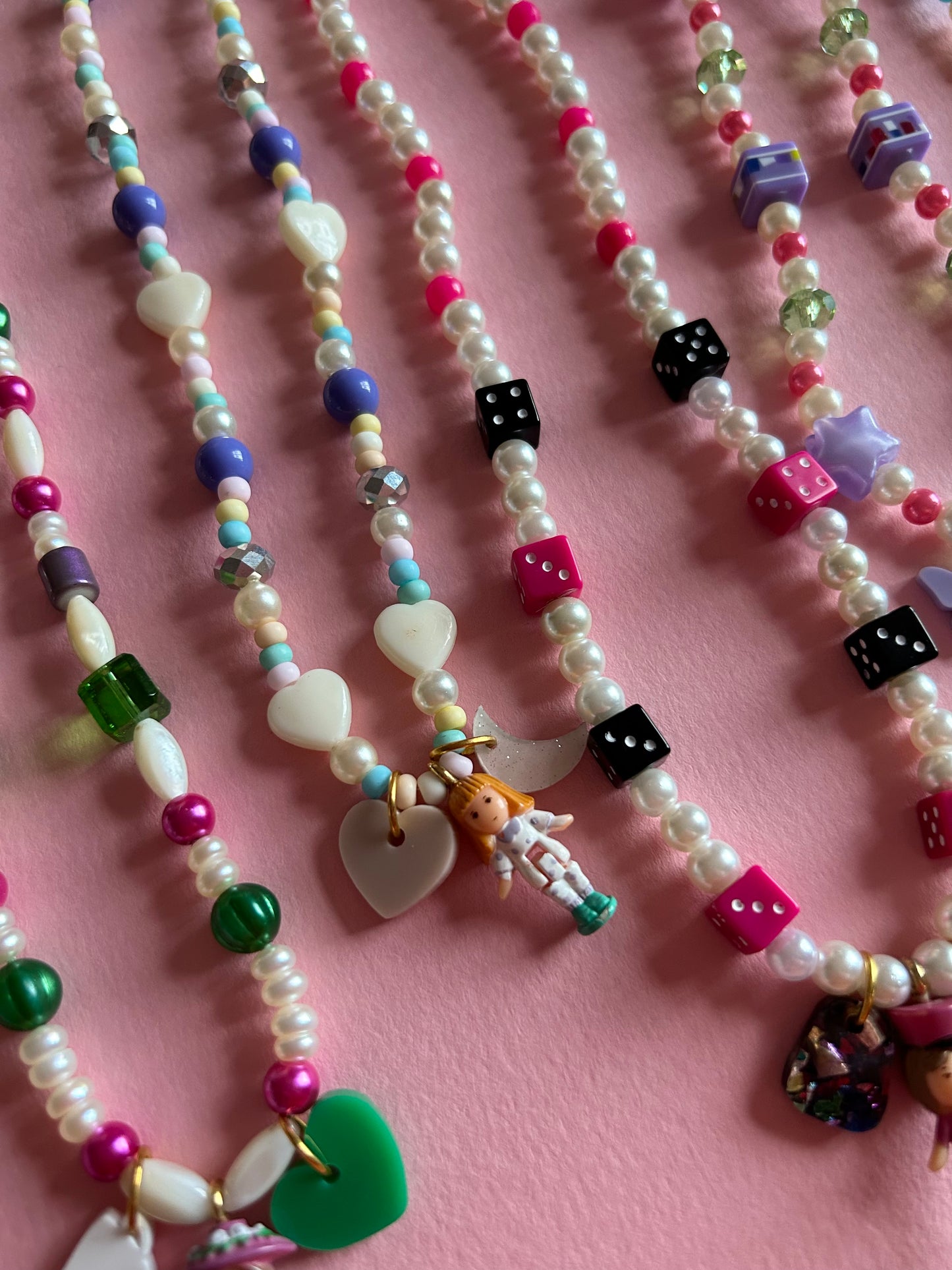 Polly Pocket Charm Beaded Necklaces