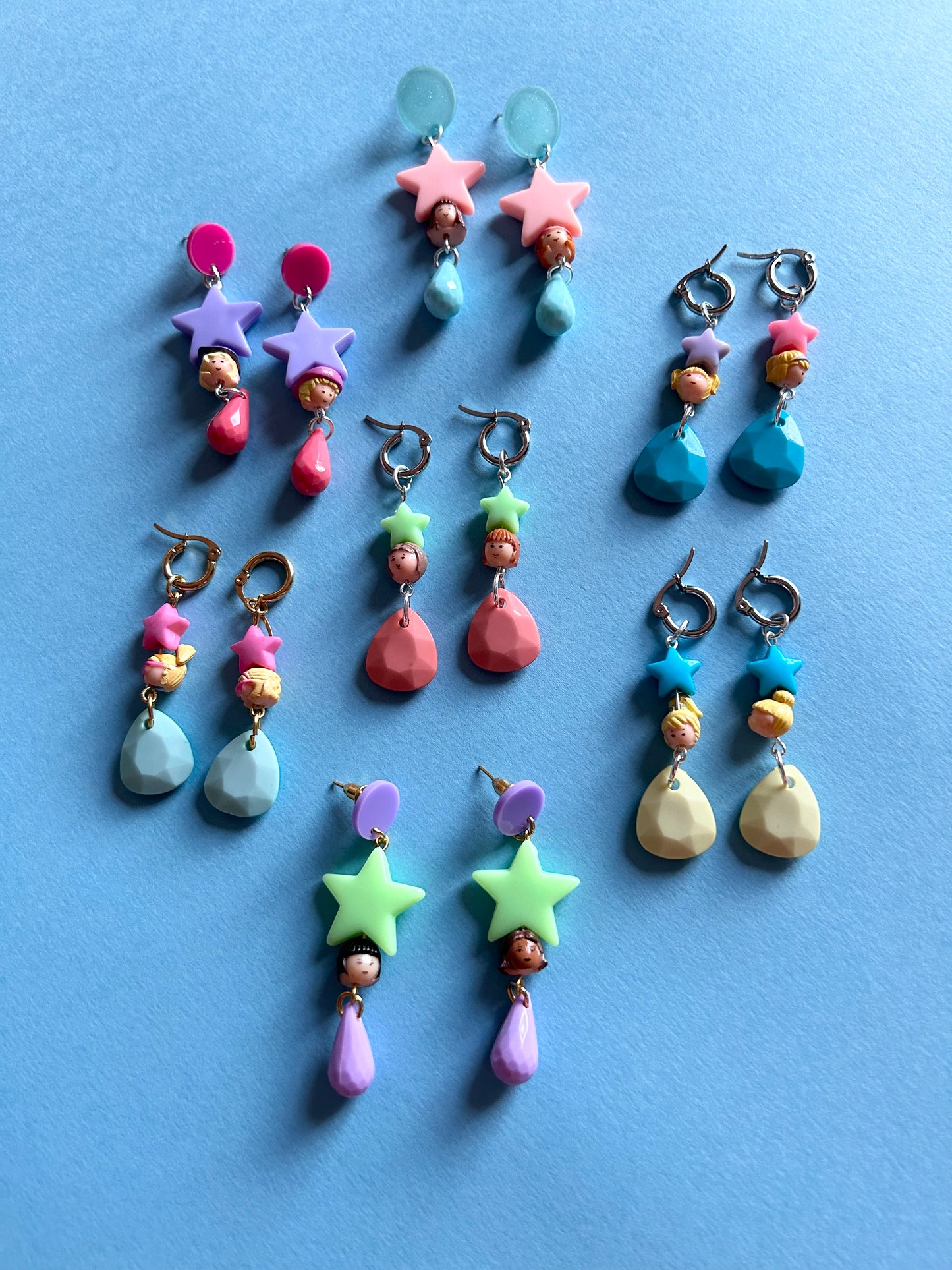 Polly Pocket Dangly Star Earrings