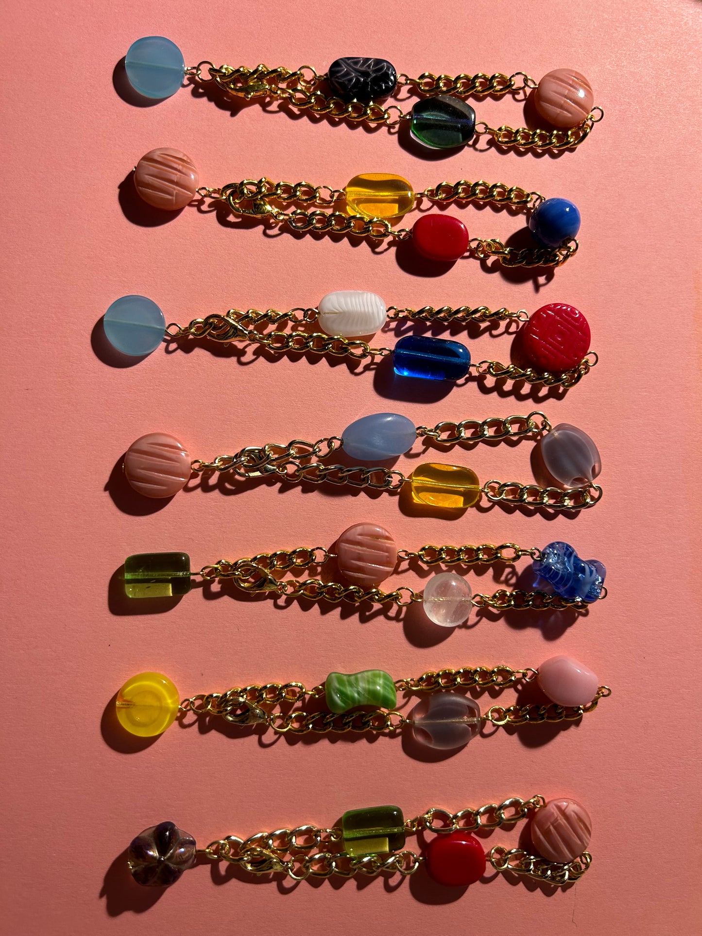 Vintage Glass Bead Bracelets