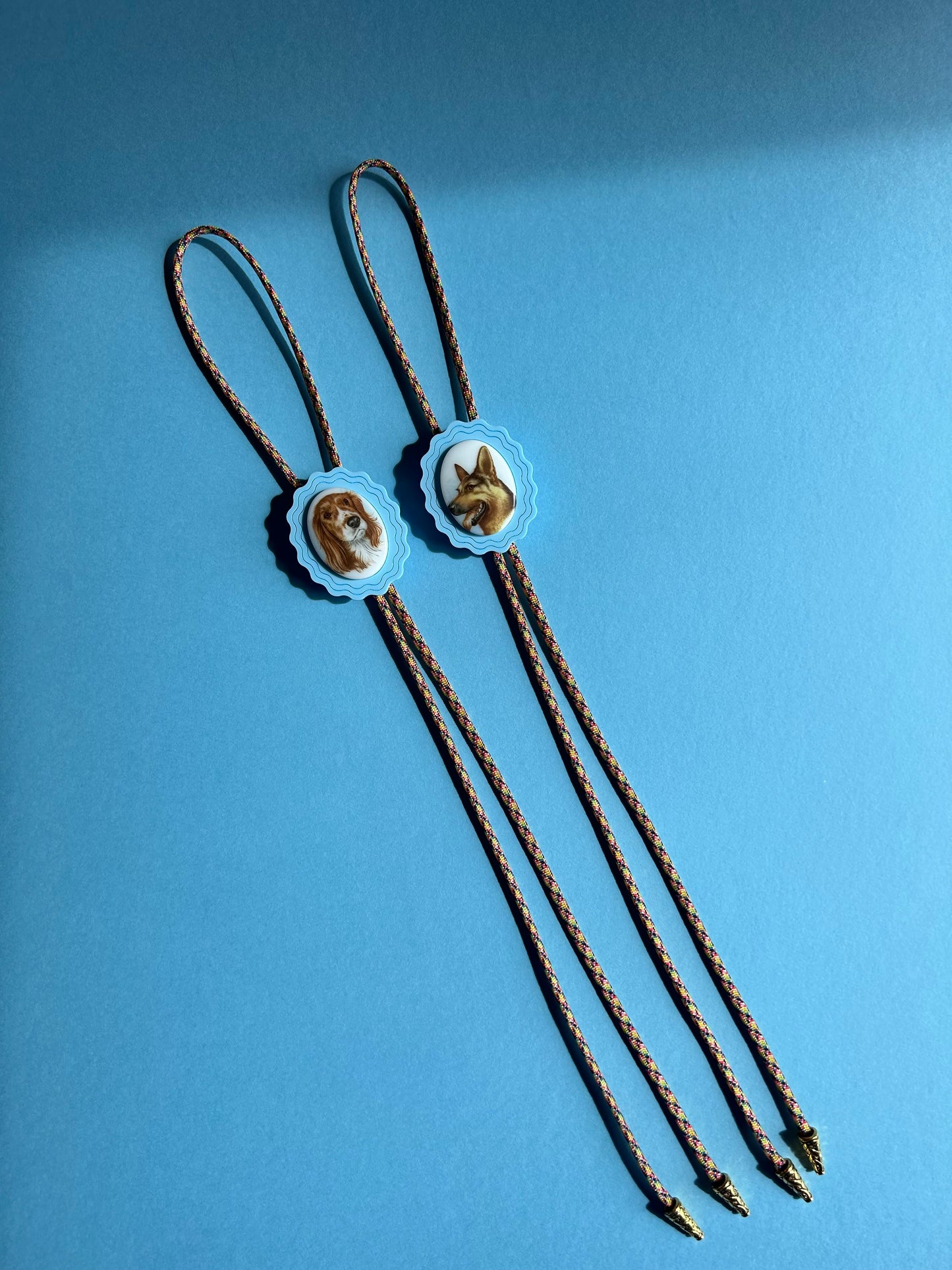Light Blue Acrylic Bolo Ties