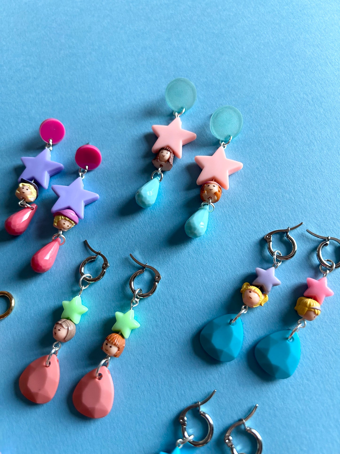 Polly Pocket Dangly Star Earrings