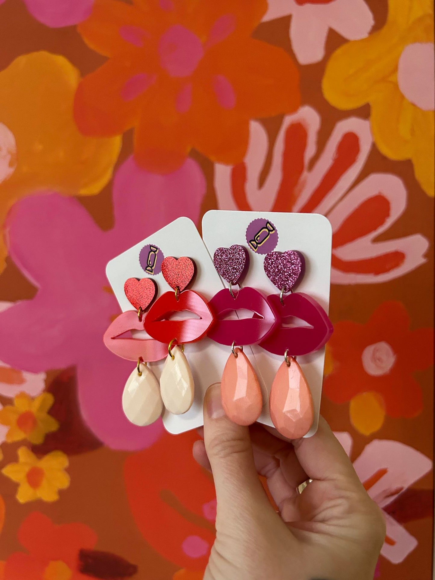 Lips Acrylic Earrings