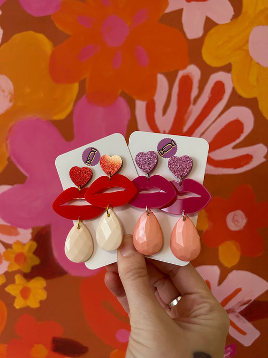 Lips Acrylic Earrings