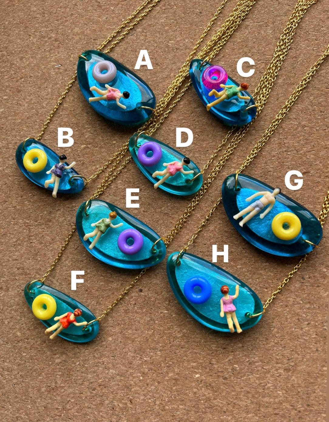 Swimming Pool Upcycled Plastic Necklaces
