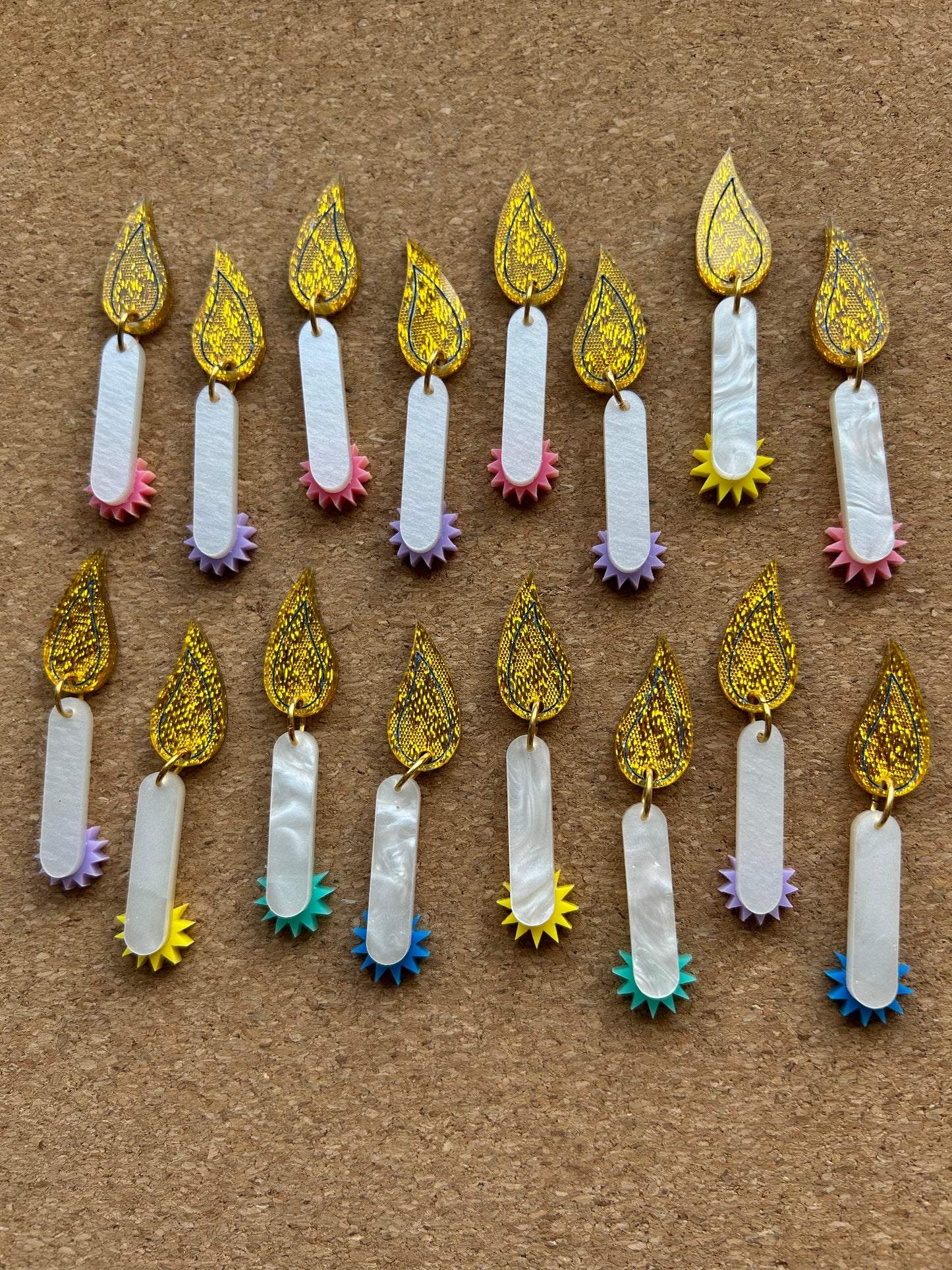 Birthday Candle Acrylic Earrings