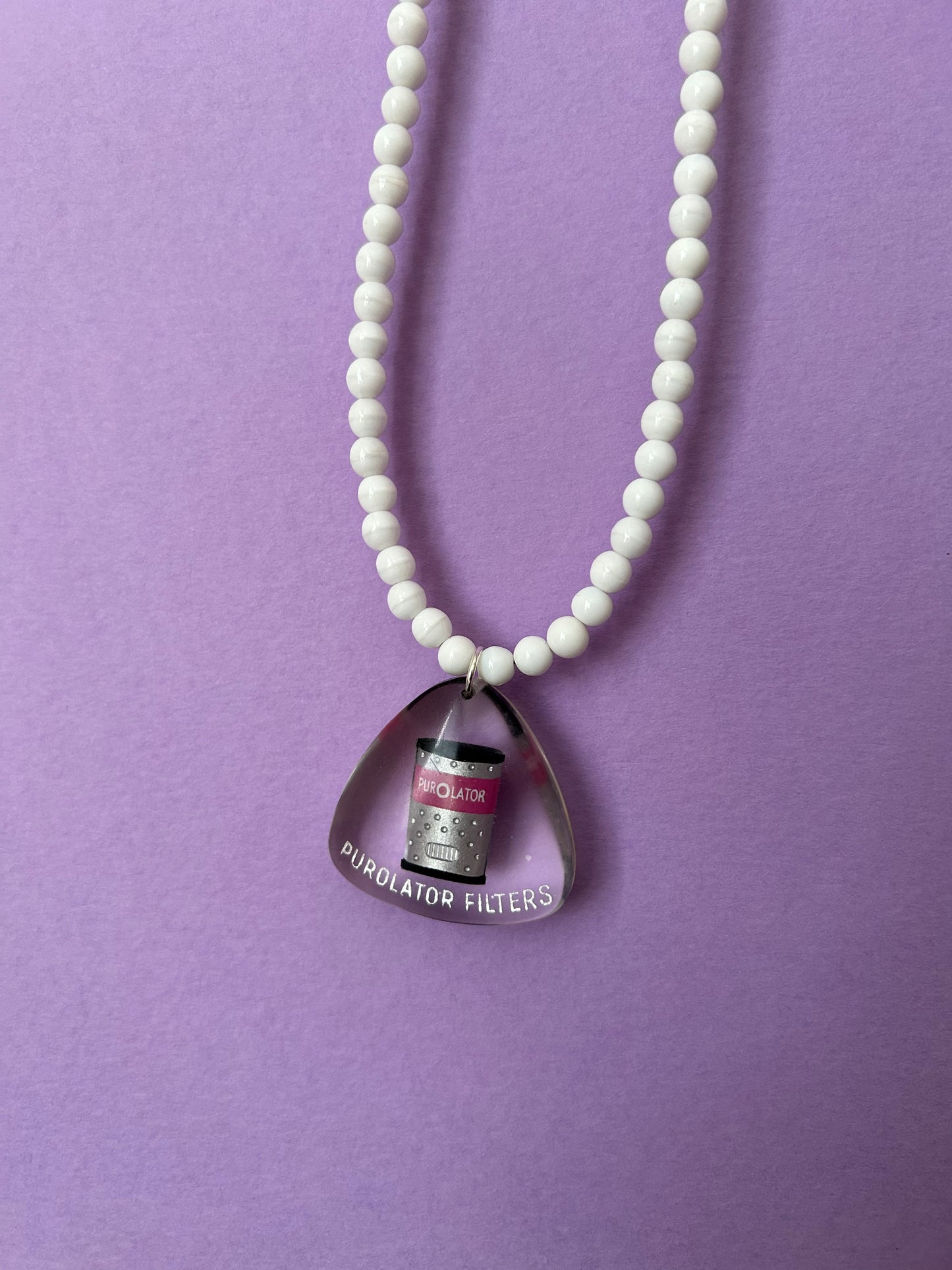 Vintage French Keyring Beaded Necklaces