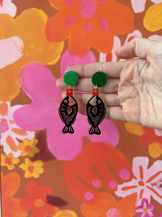 Soy Sauce Acrylic Earrings