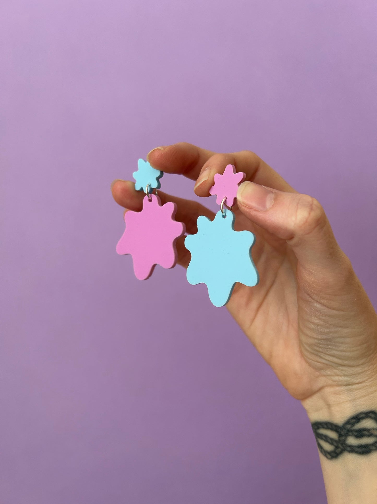 Bubblegum Splat Matte Acrylic Earrings