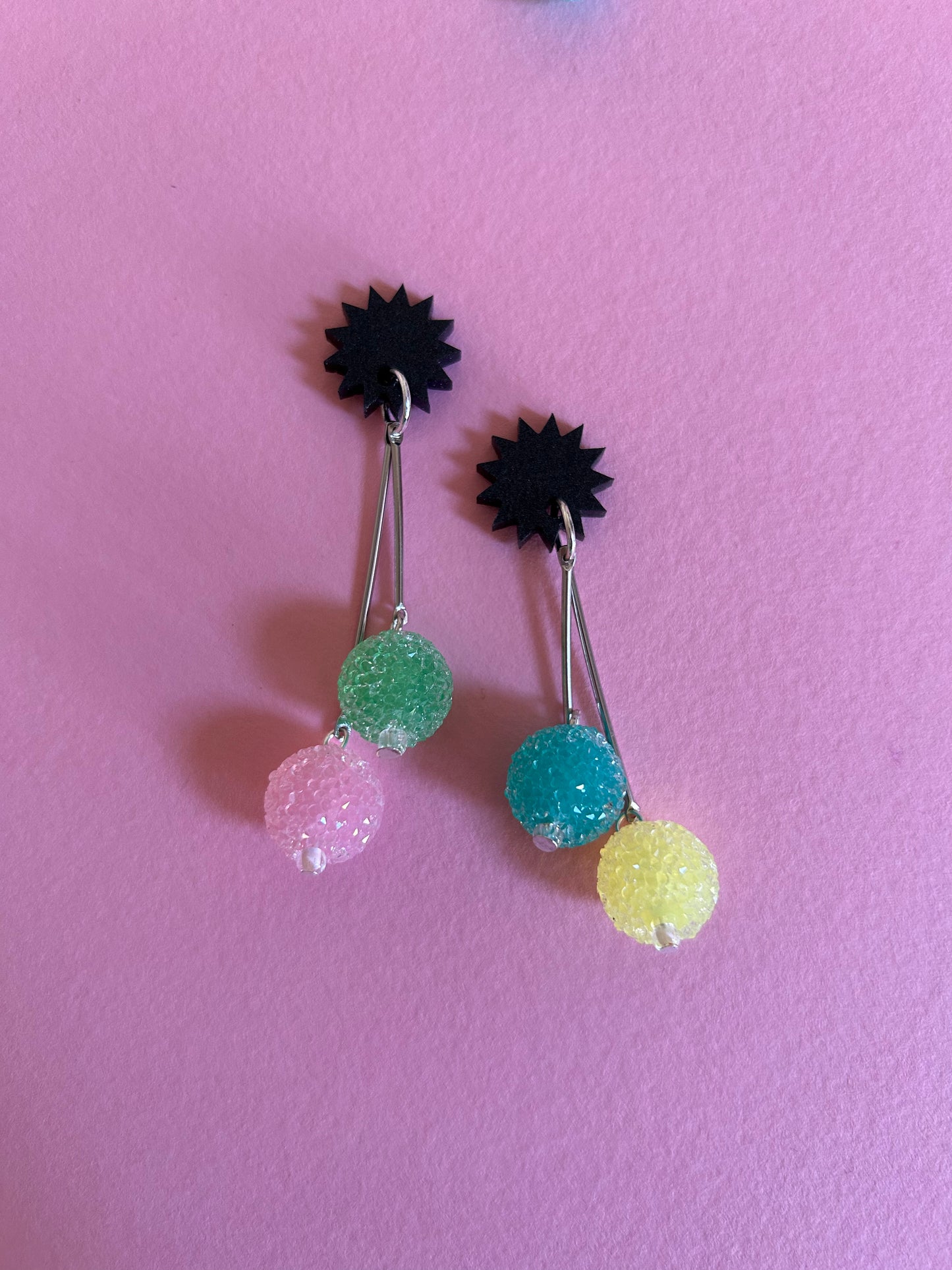 Party Spritz Acrylic Beaded Earrings