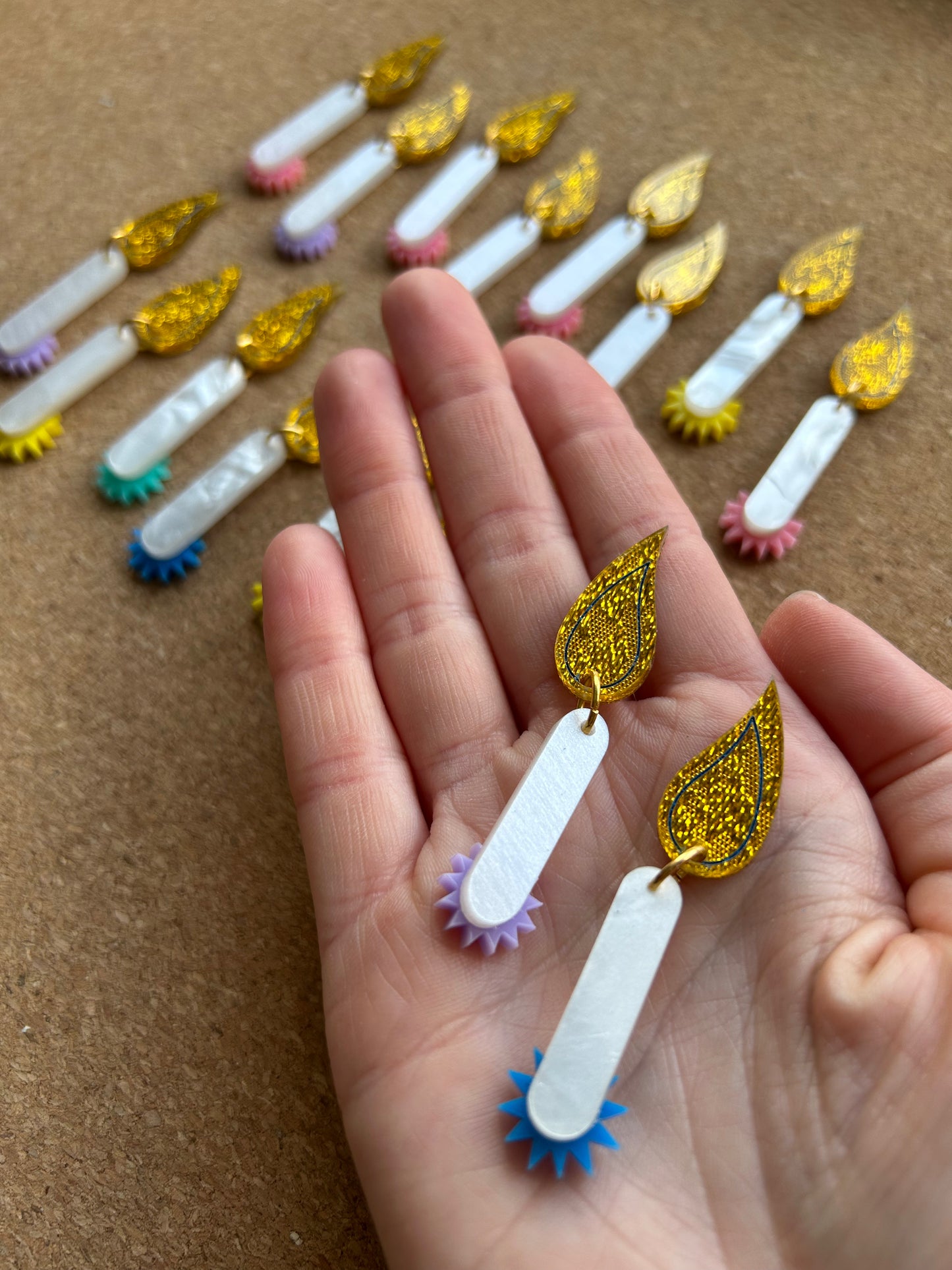 Birthday Candle Acrylic Earrings