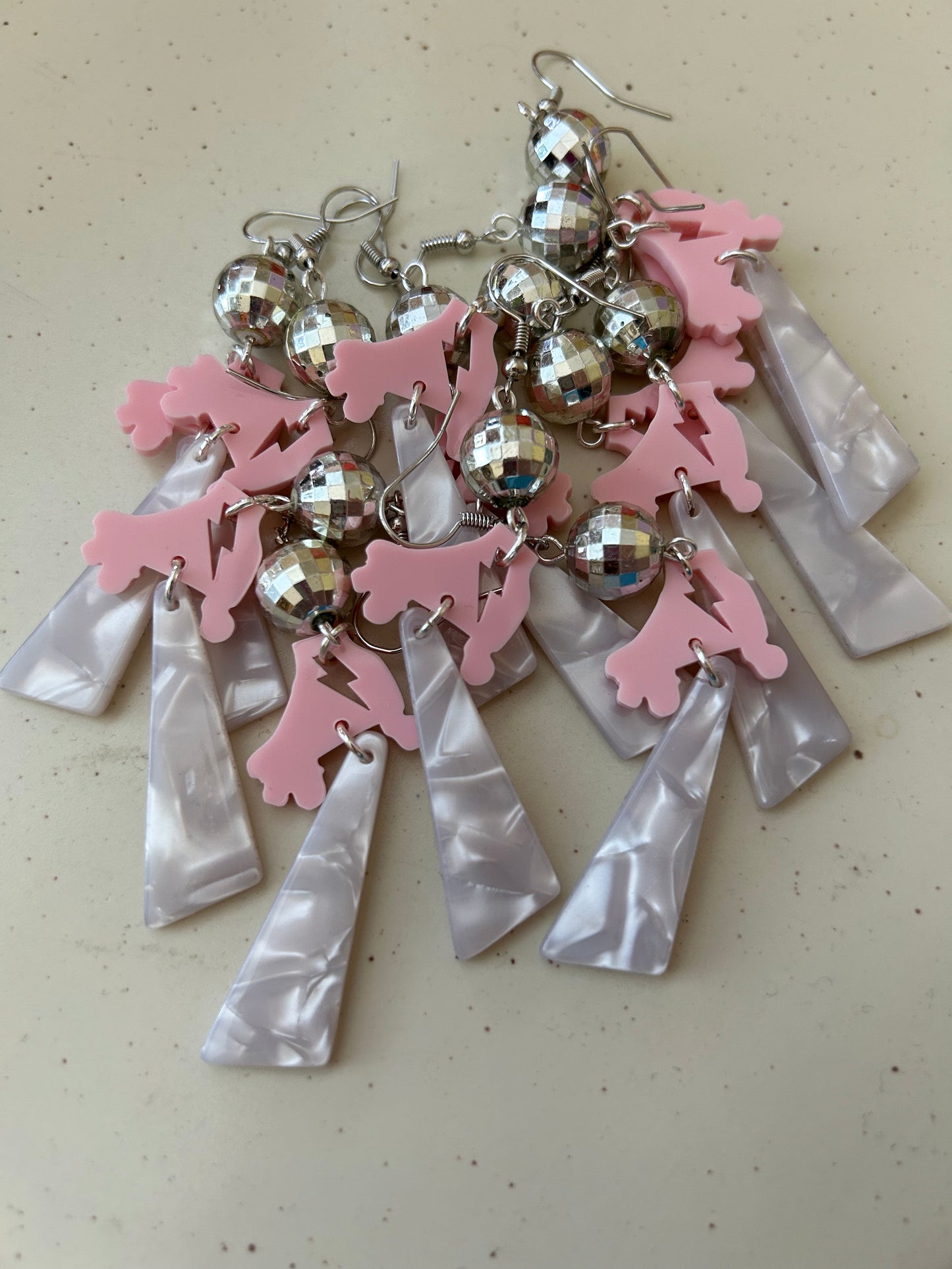 Roller Disco Acrylic Earrings