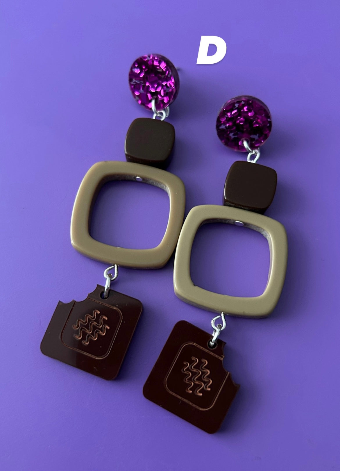 Chocolate Box Acrylic Earrings