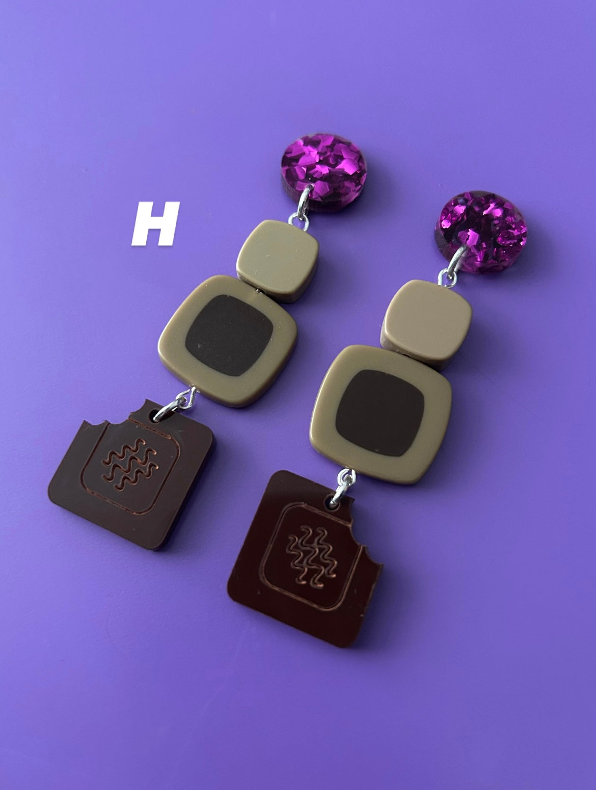 Chocolate Box Acrylic Earrings