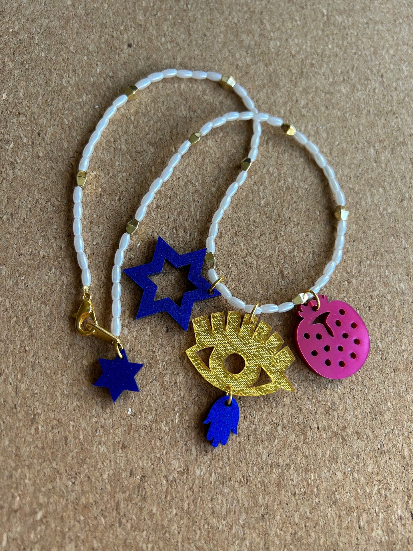 Amulet Charms Acrylic Necklace