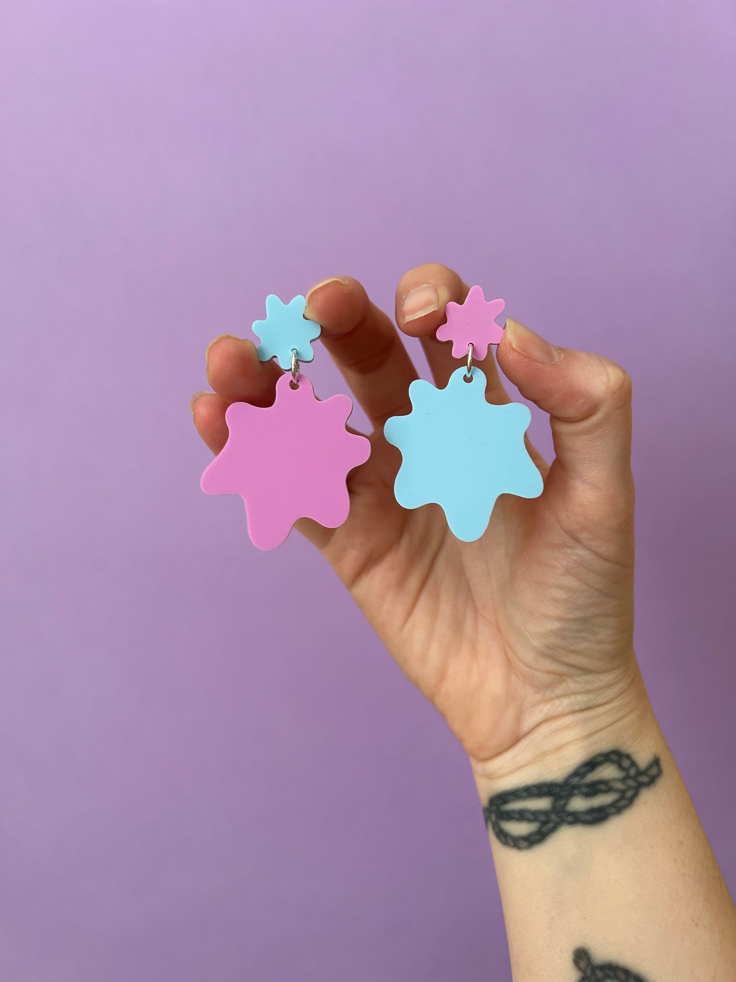 Bubblegum Splat Matte Acrylic Earrings