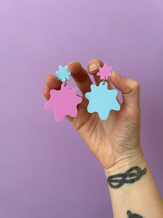 Bubblegum Splat Matte Acrylic Earrings
