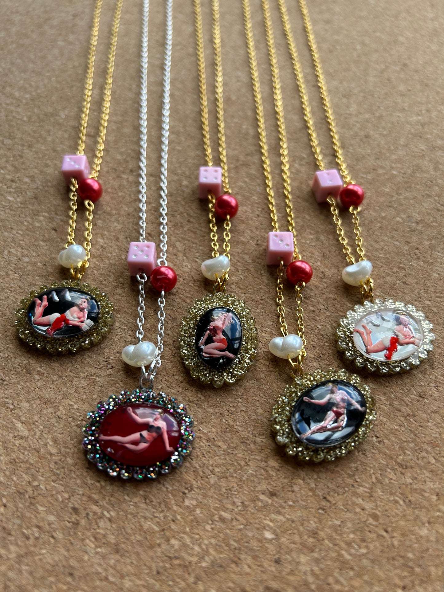 Pearly Pin-Up Acrylic Necklaces