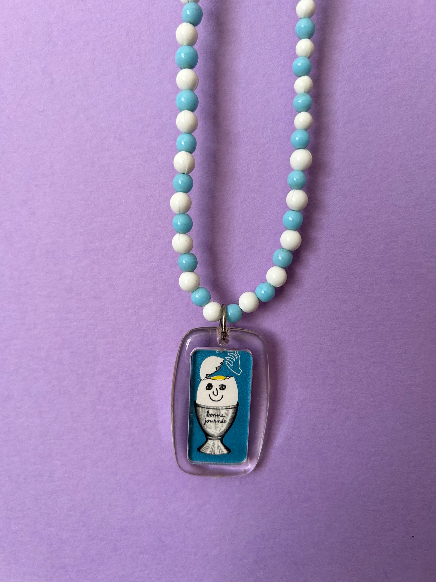 Vintage French Keyring Beaded Necklaces