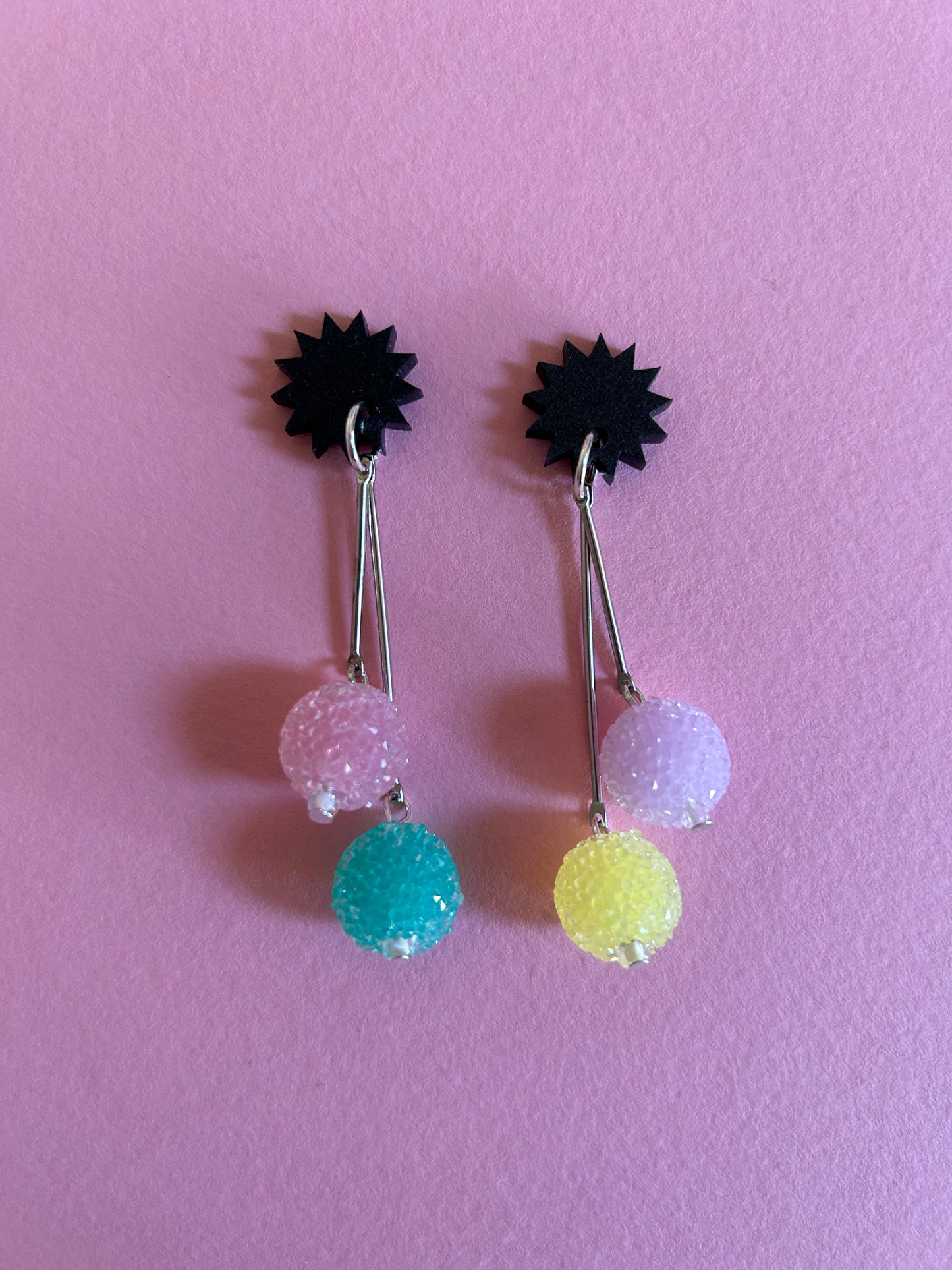 Party Spritz Acrylic Beaded Earrings