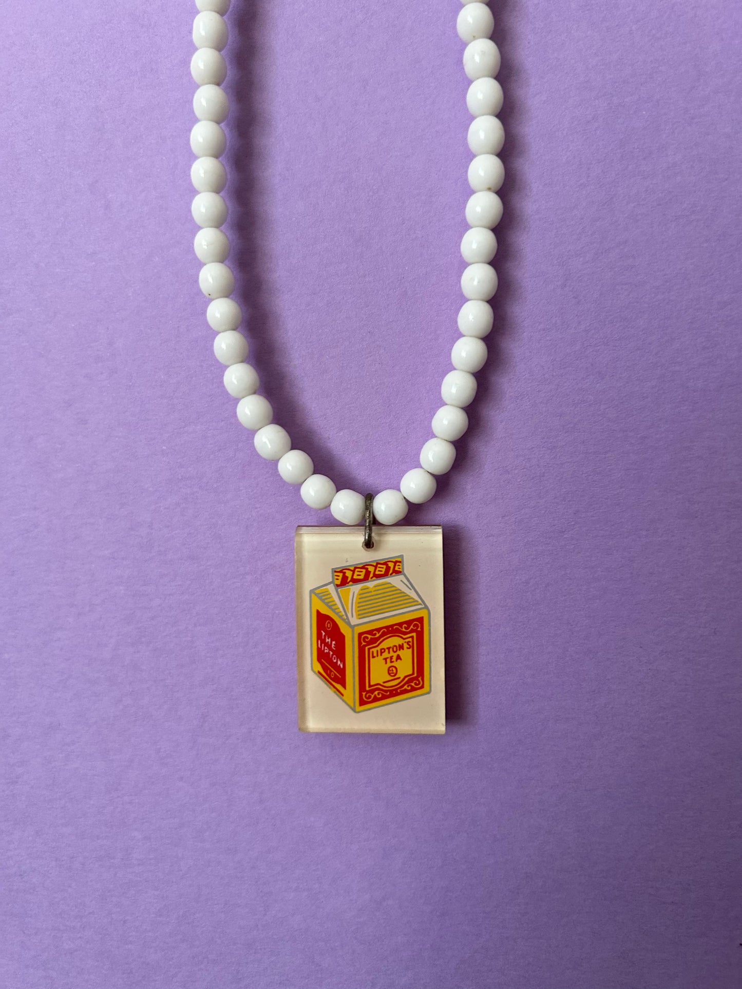 Vintage French Keyring Beaded Necklaces