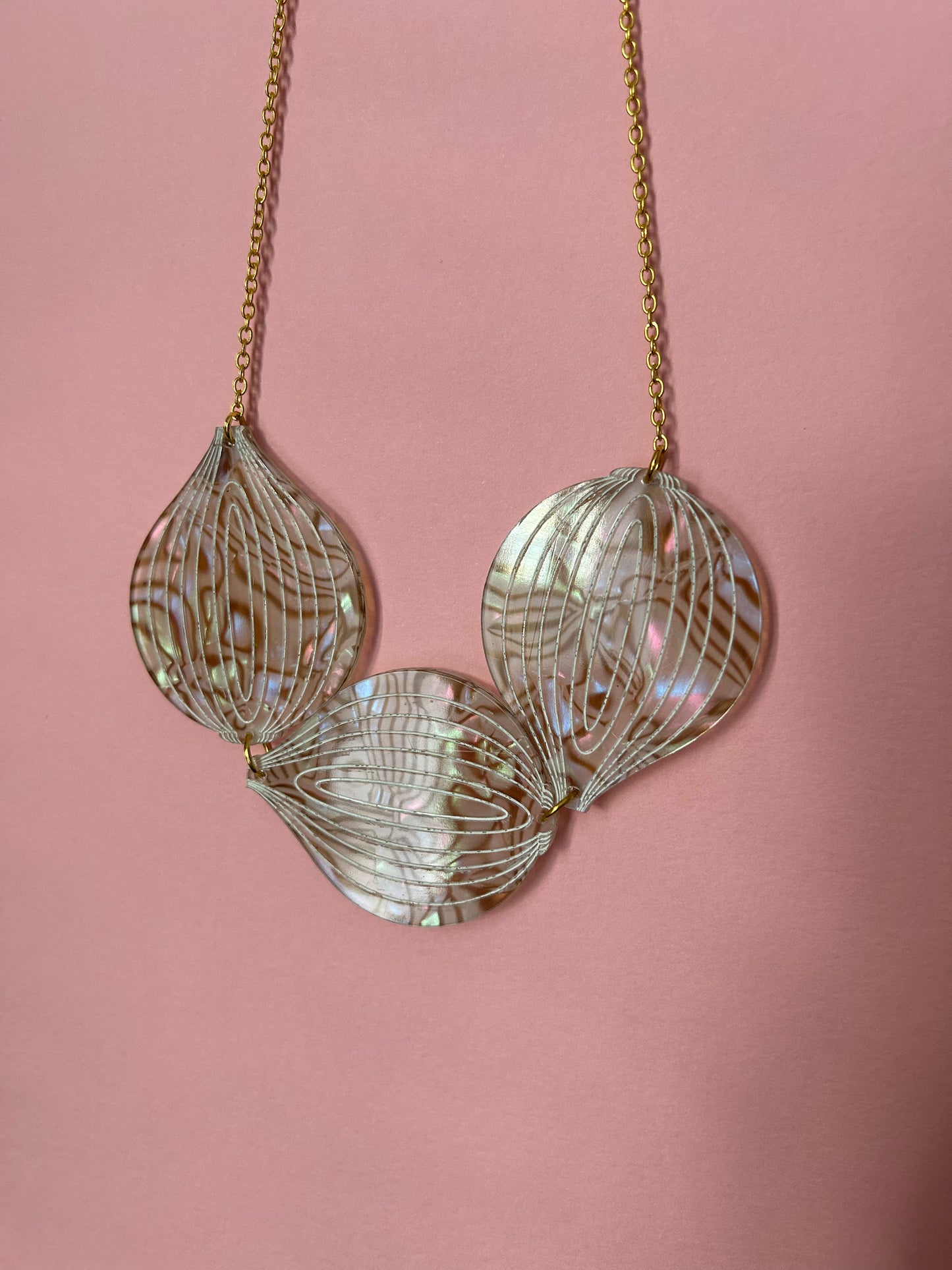 String of Onions Acrylic Necklaces