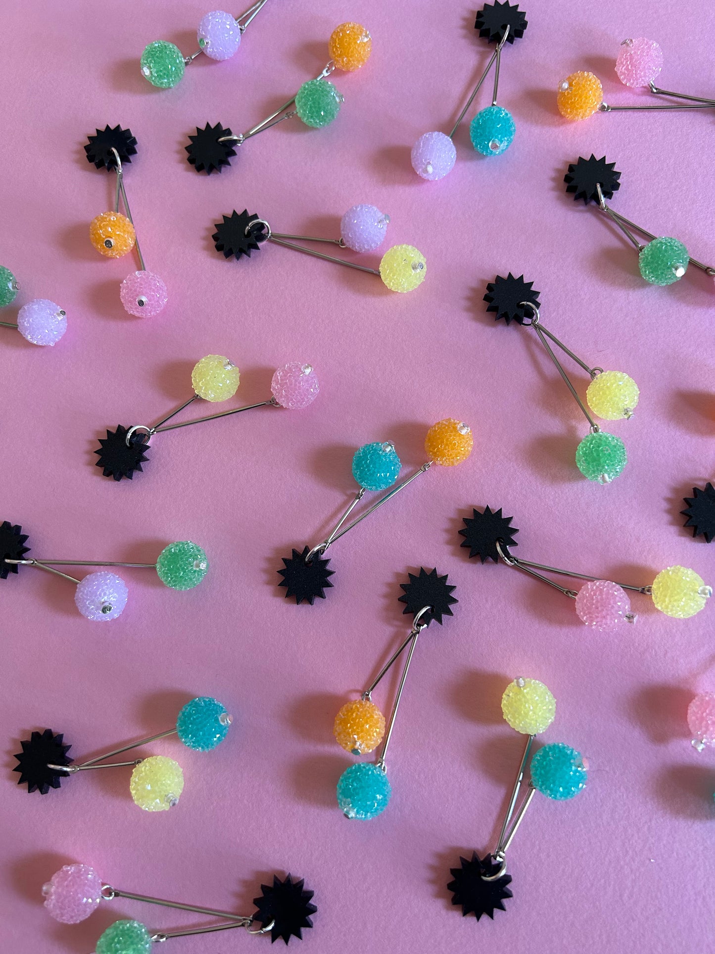 Party Spritz Acrylic Beaded Earrings