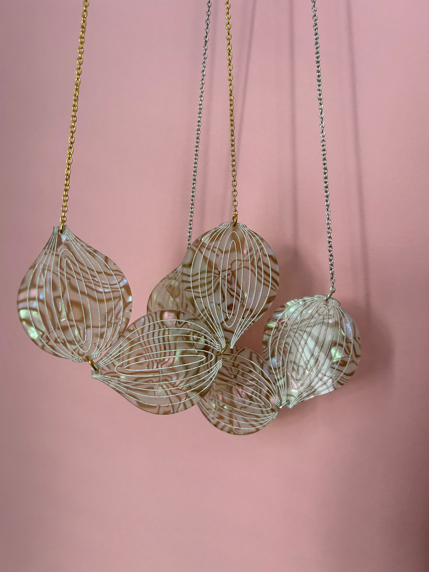 String of Onions Acrylic Necklaces