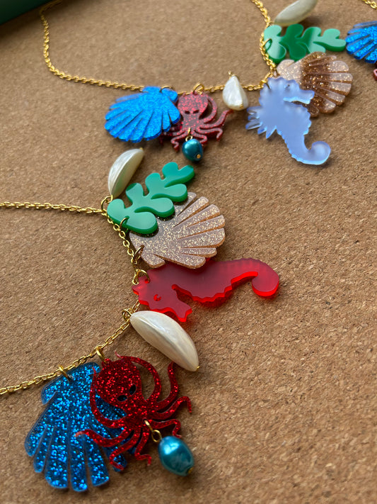 Sealife Scenes Acrylic Necklaces