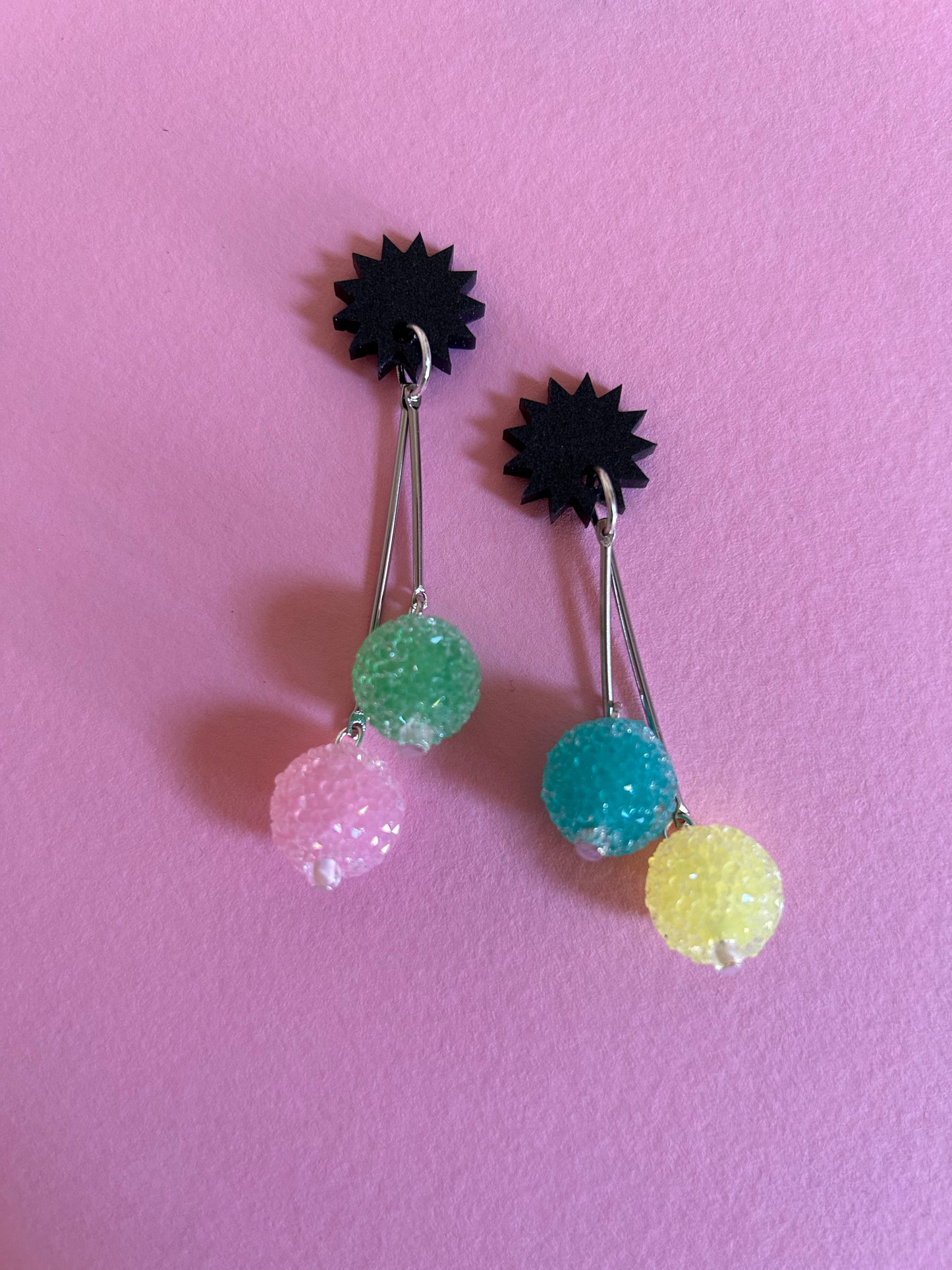 Party Spritz Acrylic Beaded Earrings