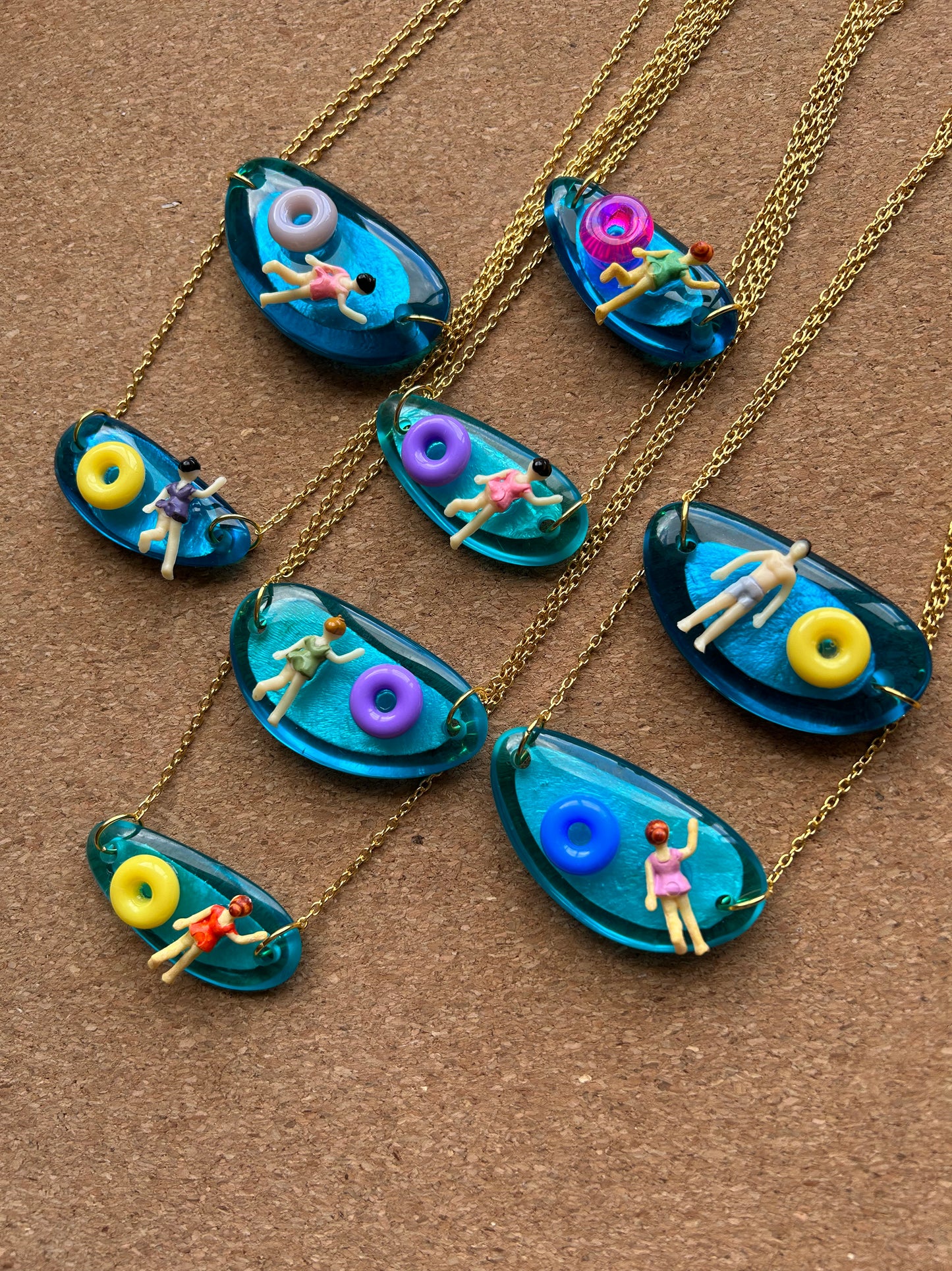 Swimming Pool Upcycled Plastic Necklaces