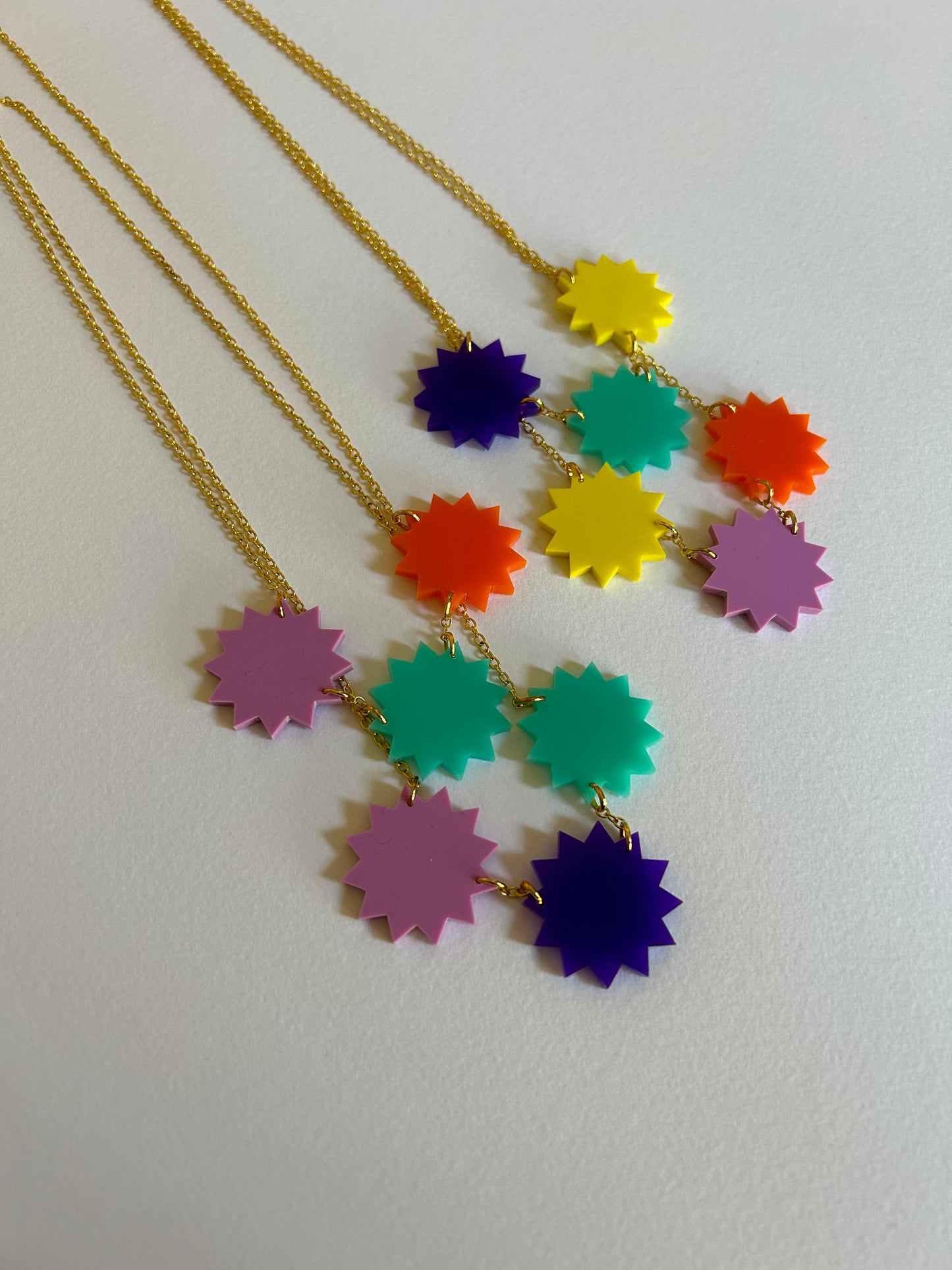 Starburst Acrylic Necklaces