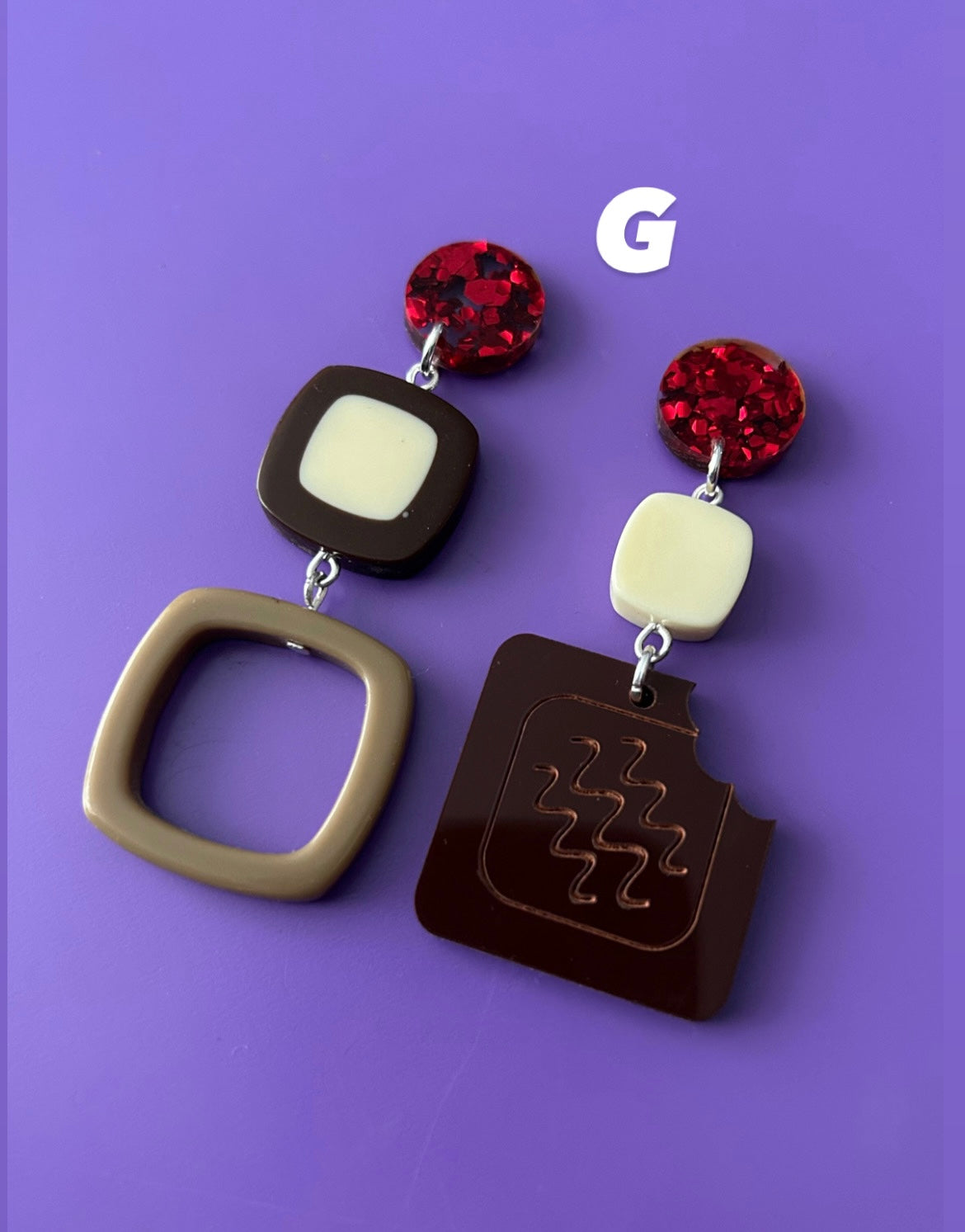 Chocolate Box Acrylic Earrings