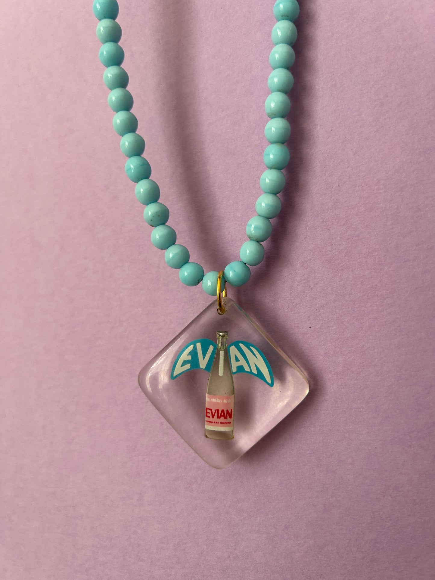Vintage French Keyring Beaded Necklaces