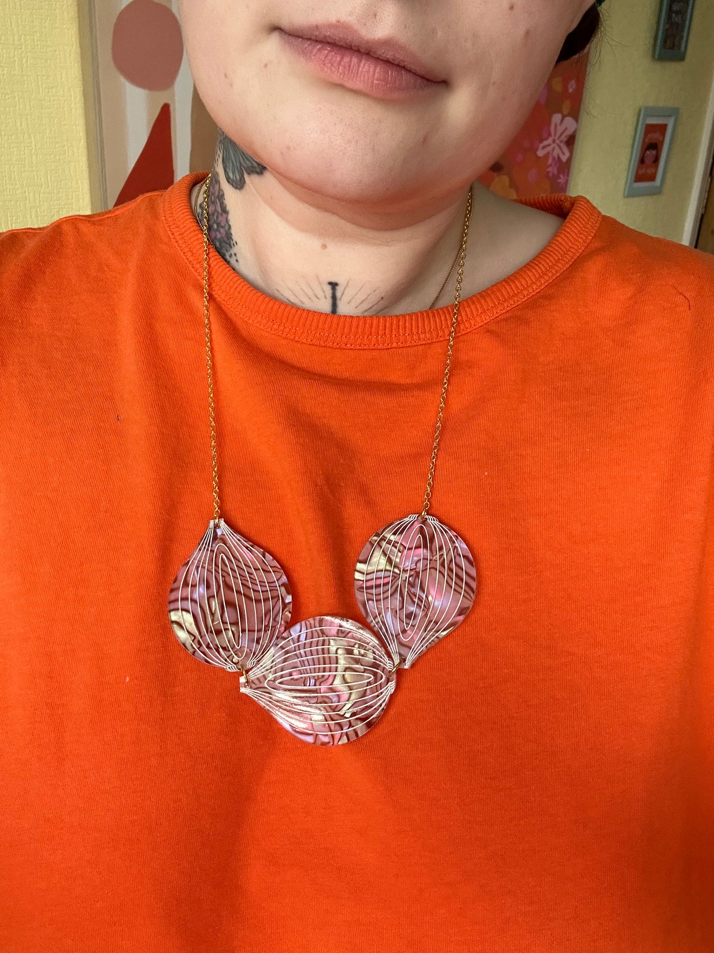 String of Onions Acrylic Necklaces
