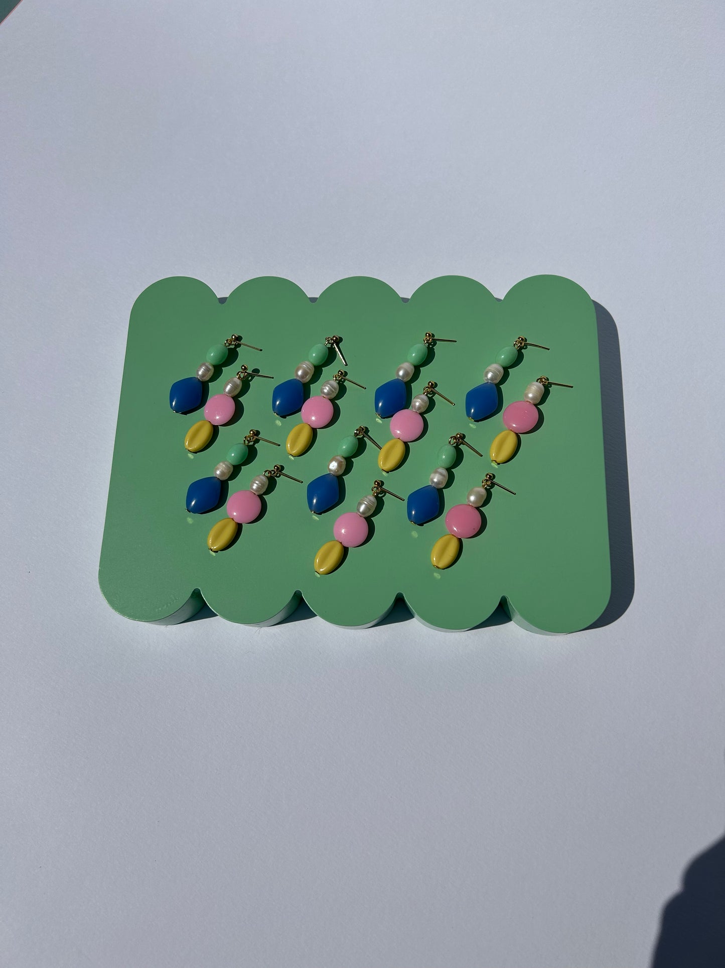 Pills & Pearls Gold Dot Earrings