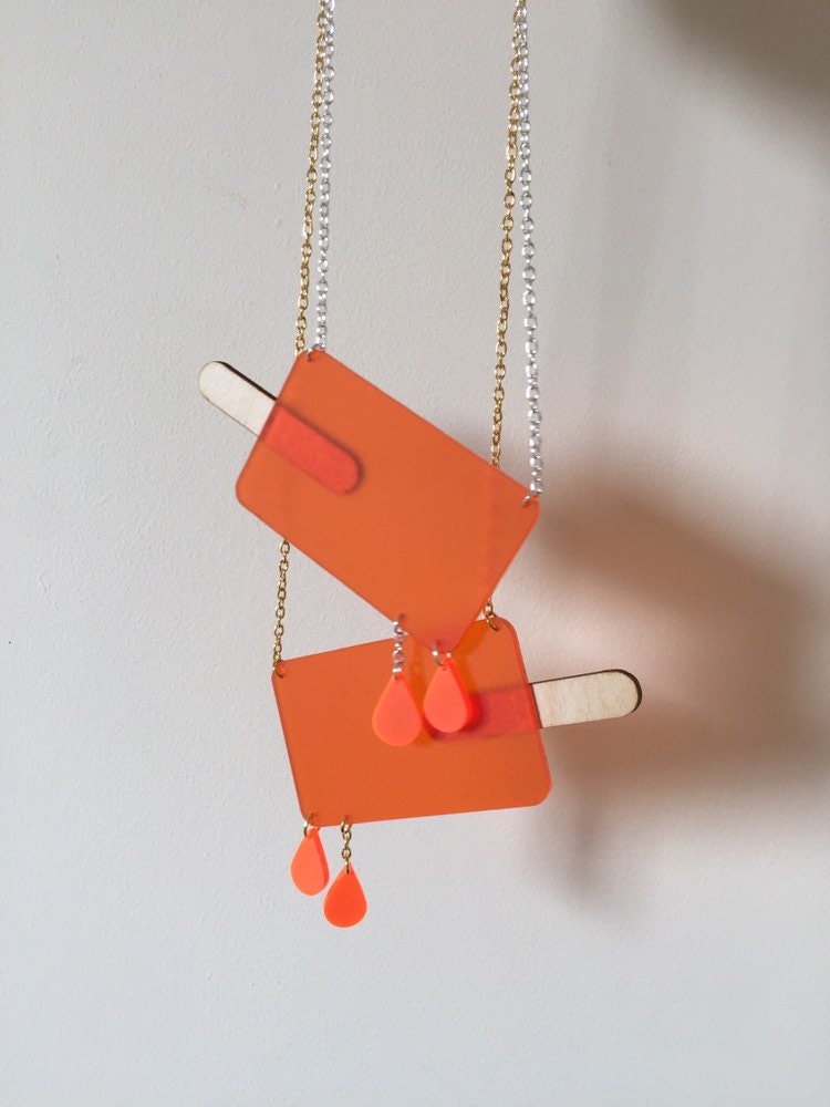 Ice Lolly Acrylic Necklace