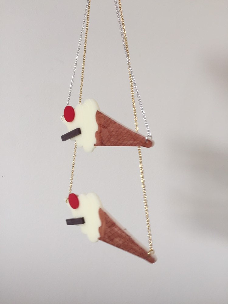 Ice Cream Acrylic Necklace