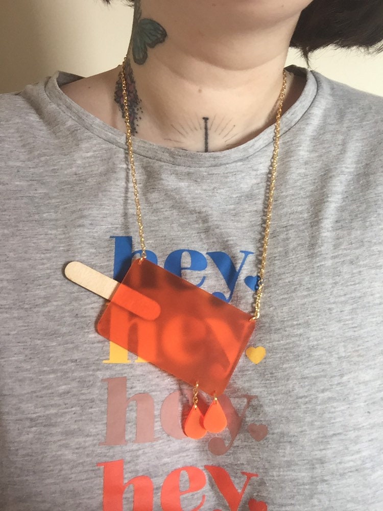 Ice Lolly Acrylic Necklace