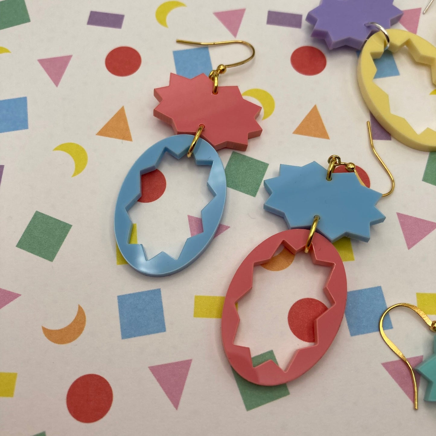 Easter Pastel Acrylic Cutout Earrings