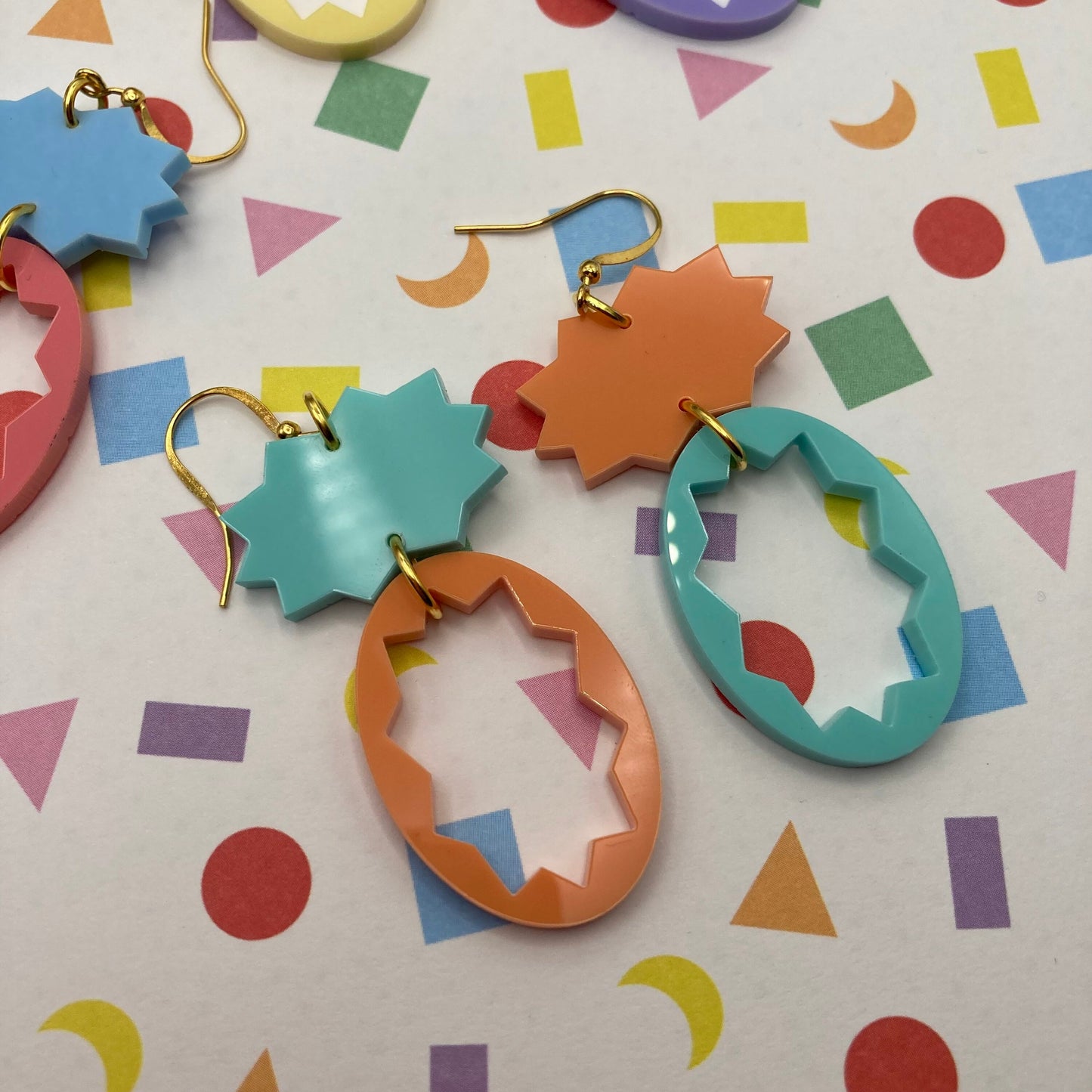 Easter Pastel Acrylic Cutout Earrings