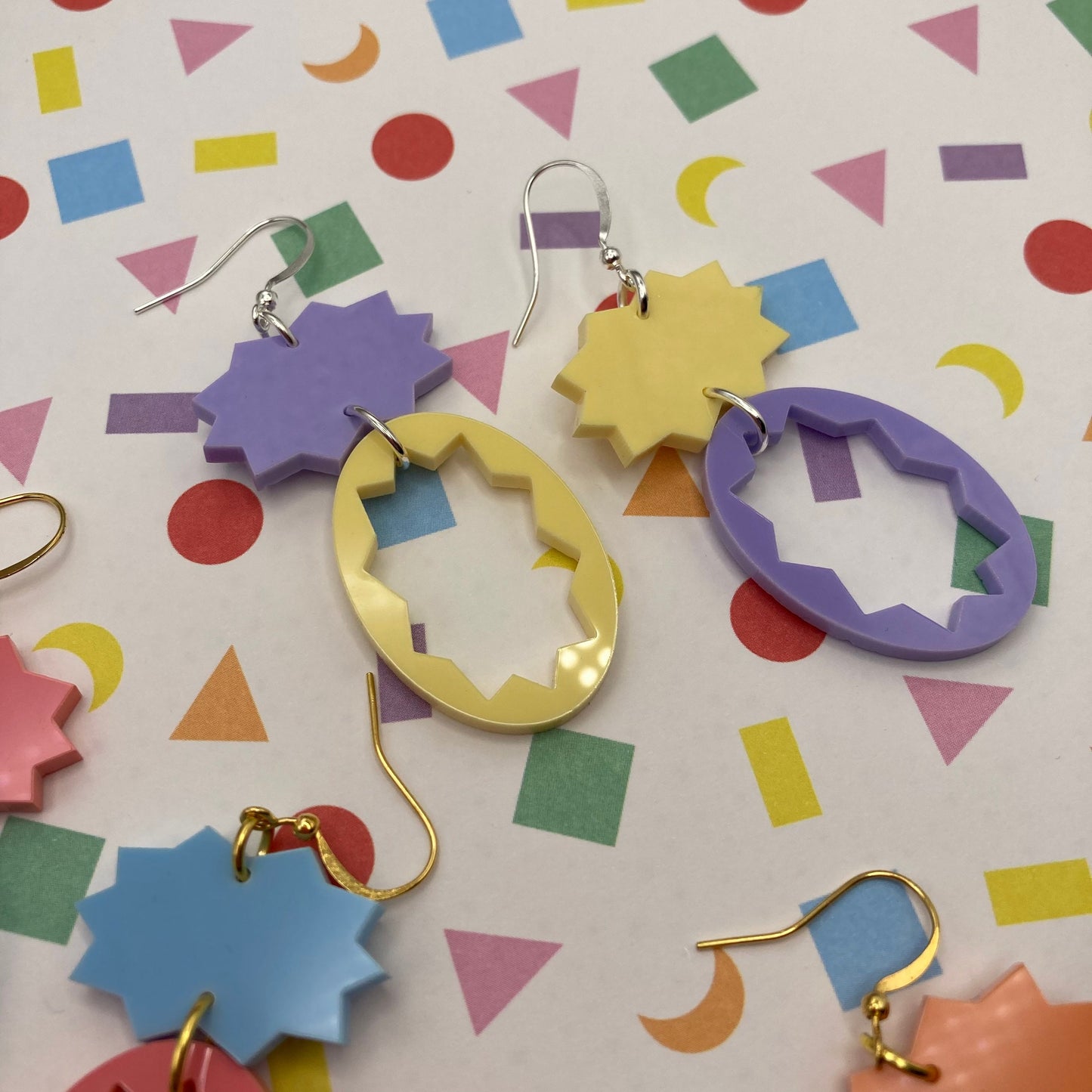 Easter Pastel Acrylic Cutout Earrings