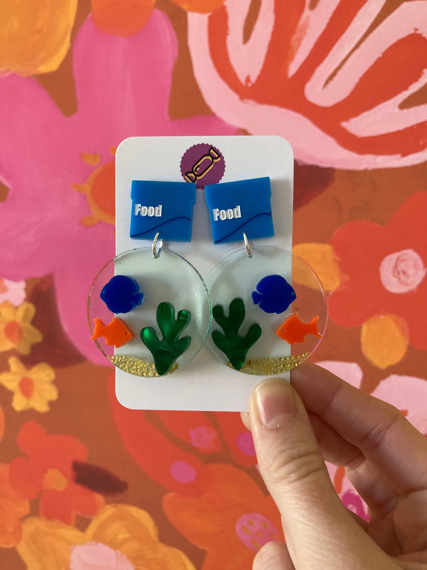Fish Bowl Acrylic Earrings