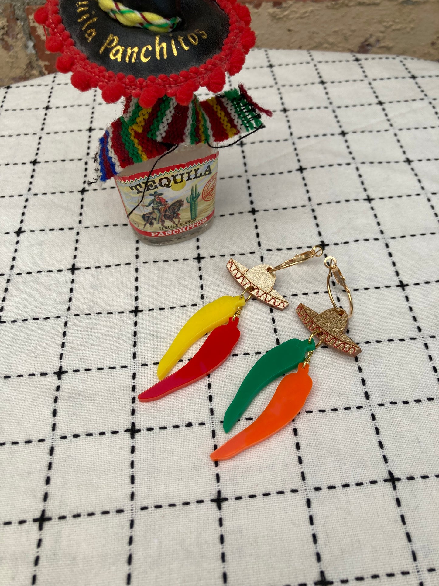 Tequila Hangover Acrylic Hoop Earrings