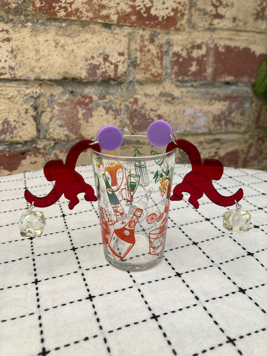 Cocktail Chimp Translucent Acrylic Earrings