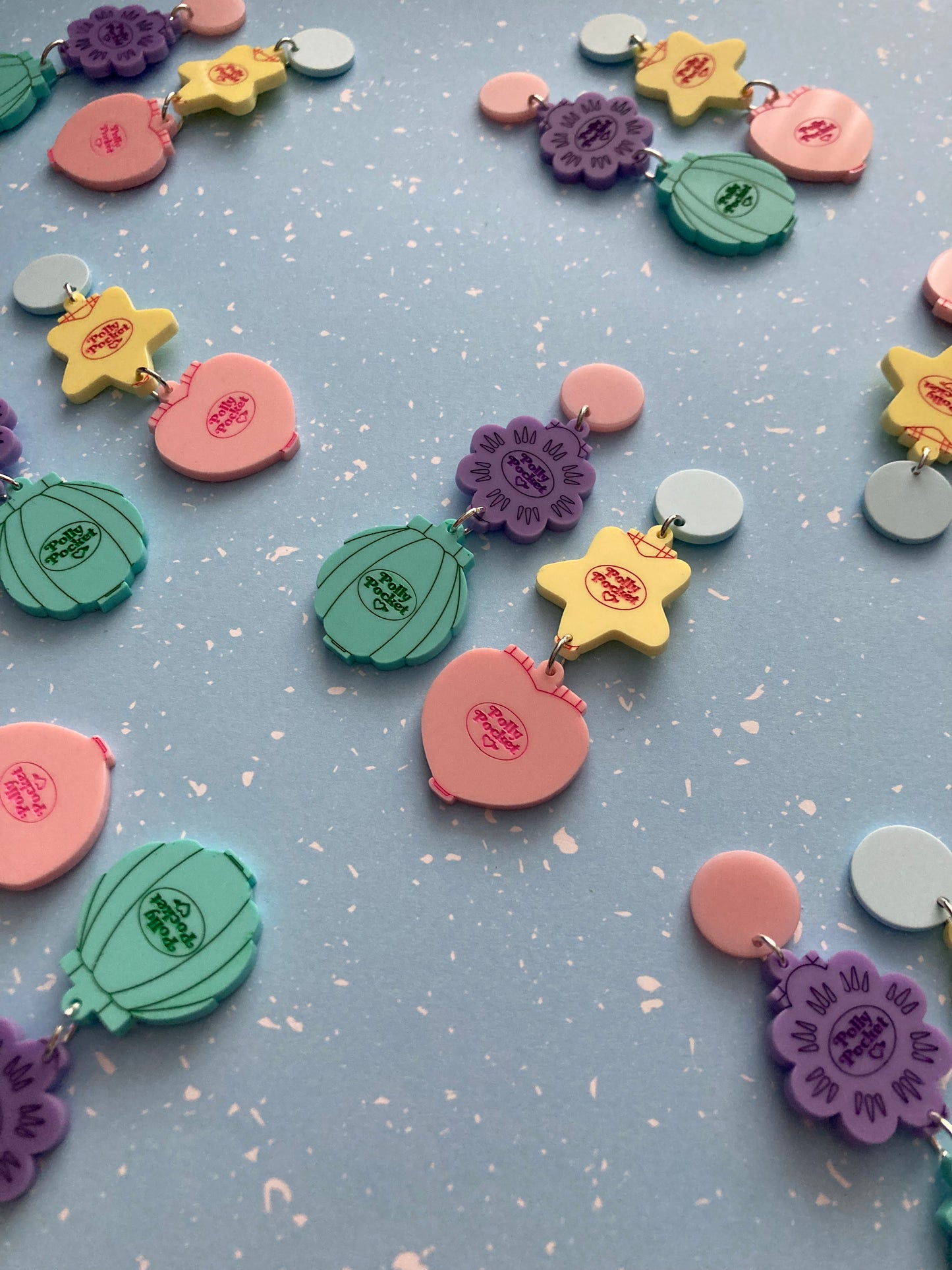 Polly Pocket Locket Acrylic Earrings
